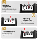 Afiador Master de Facas 3 em 1 Multifuncional para Cozinha
